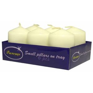 Provence Sviečka valec 6 ks biela, 3, 8 x 5, 5 cm vyobraziť