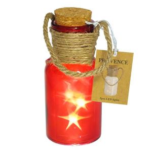 TORO Dekoračná fľaša 5 LED PROVENCE 20cm červená vyobraziť