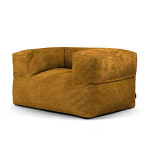 Menčestrový sedací vak v horčicovej farbe MooG – SLOWDOWN vyobraziť