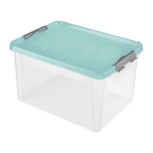 Plastový úložný box s vekom HEIDRUN Clip box 31l vyobraziť