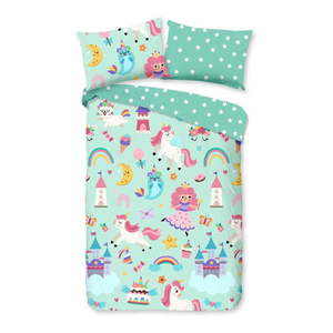 Bavlnené detské obliečky do postieľky v mentolovej farbe 100x135 cm Fantastic – Good Morning vyobraziť