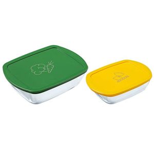 Súprava sklenených dóz s viečkom PYREX 1200ml a 2500ml vyobraziť