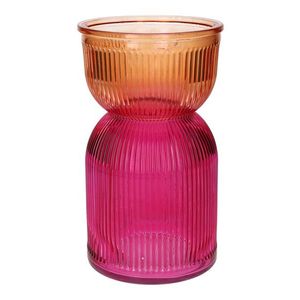 DUIF Sklenená váza SAME DUO 21cm broskyňová ružová vyobraziť