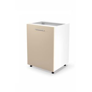 HALMAR Vento DK-60/82 drezová kuchynská skrinka biela / béžový vysoký lesk vyobraziť