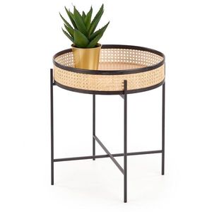 HALMAR Lanipa okrúhly príručný stolík prírodná / čierna vyobraziť