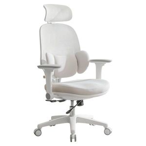 KONDELA Abramo kancelárske kreslo sivá / biela vyobraziť