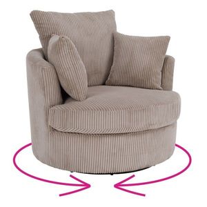 KONDELA Salter relaxačné otočné kreslo sivohnedá vyobraziť