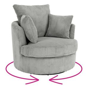 KONDELA Salter relaxačné otočné kreslo svetlosivá vyobraziť