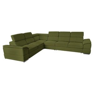 KONDELA Segoria Lux L/P rohová sedačka s rozkladom zelená vyobraziť