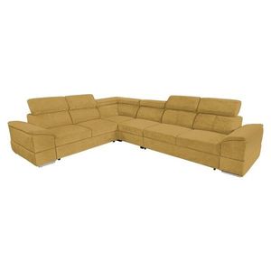 KONDELA Segoria Lux L/P rohová sedačka s rozkladom horčicová vyobraziť