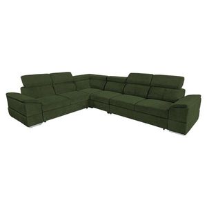 KONDELA Segoria Lux L/P rohová sedačka s rozkladom tmavozelená vyobraziť