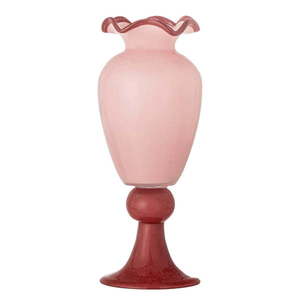 Ružová sklenená váza (výška 34 cm) Frills – Bloomingville vyobraziť