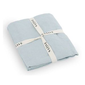 Svetlomodré ľanové obliečky na jednolôžko 135x200 cm Aqua – Native Natural vyobraziť