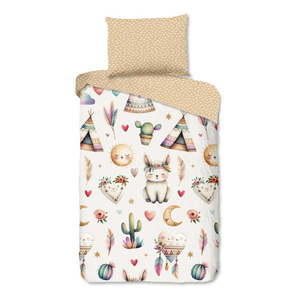 Béžové bavlnené detské obliečky na jednolôžko 140x200 cm Luz – Good Morning vyobraziť