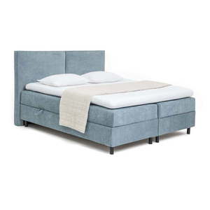 Modrá boxspring posteľ s úložným priestorom 160x200 cm Elva Bold – Bonami Selection vyobraziť