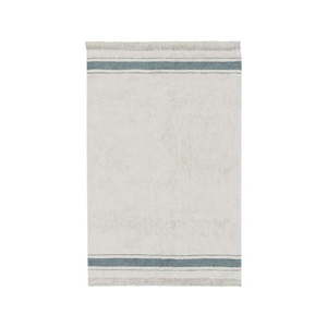 Modro-krémový prateľný ručne tkaný bavlnený koberec 90x130 cm Gastro Vintage Blue – Lorena Canals vyobraziť