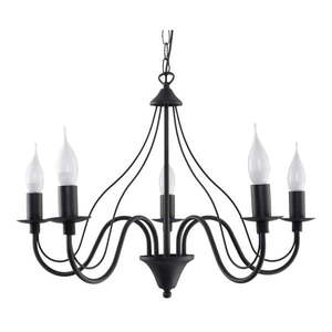 Čierne stropné svietidlo Sollux Floriano 5 vyobraziť