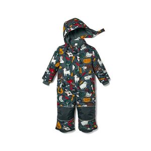 Detský zimný overal, celoplošná potlač s motívom gazdovského dvora vyobraziť