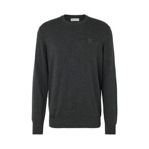 Pulóver s okrúhlym výstrihom, antracitový s melírom vyobraziť