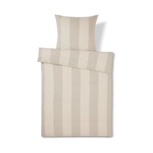Posteľná bielizeň z luxusného flanelu, s béžovými prúžkami, štandardná veľkosť vyobraziť