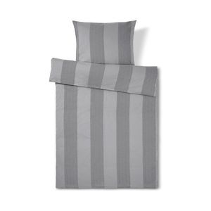 Posteľná bielizeň z luxusného flanelu, so sivými prúžkami, štandardná veľkosť vyobraziť