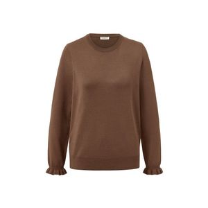 Pulóver z jemného úpletu s detailom v podobe volánikov vyobraziť