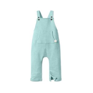 Bavlnené nohavice s náprsenkou vyobraziť