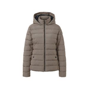 Prešívaná bunda s potlačou s kapucňou vyobraziť