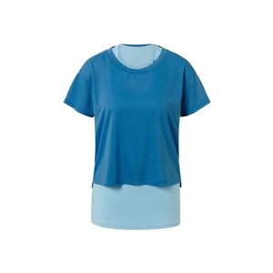 Športové tričko s krátkym rukávom 2 v 1, modrá vyobraziť