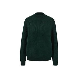 Pletený pulóver so stojačikom, tmavozelený vyobraziť