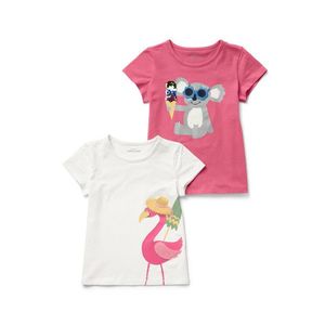 Detské tričká s aplikáciou, 2 ks vyobraziť