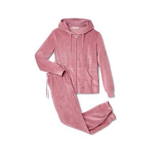 Plyšová domáca súprava, tmavoružová vyobraziť