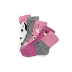 Detské ponožky, 5 párov, sivé/ružové vyobraziť