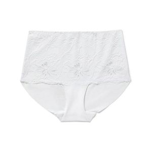 Nohavičky s vysokým pásom, biele vyobraziť