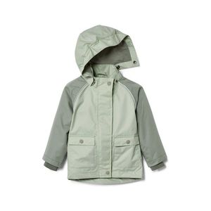 Detská bunda do dažďa, farebné bloky vyobraziť