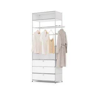 Kovový vešiak »CN3« s tyčou na oblečenie a 3 zásuvkami vyobraziť