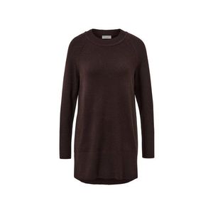 Dlhý pletený pulóver, tmavohnedý vyobraziť