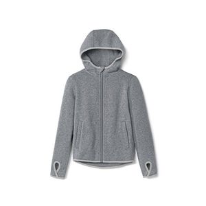 Detská bunda z pleteného flísu, sivá vyobraziť