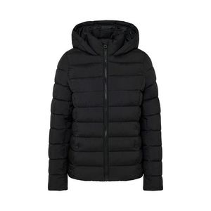 Prešívaná bunda s kapucňou, čierna vyobraziť