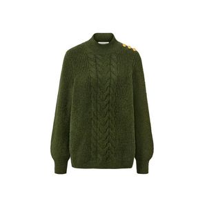 Pulóver z hrubej pleteniny s gombíkmi vyobraziť