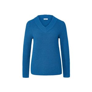 Pletený pulóver, modrý vyobraziť