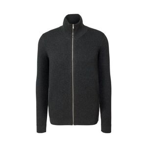 Pletený sveter, antracitový s melírom vyobraziť