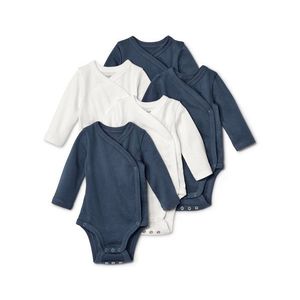 Body pre bábätká s možnosťou prispôsobenia veľkosti, modré, 5 ks vyobraziť