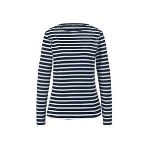 Prúžkované tričko s dlhým rukávom, modré vyobraziť