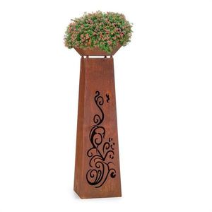 Blumfeldt Kvetinová veža kvetináč Kvetinový stĺp Ohnisko Oceľový hrdzavý dizajn vyobraziť