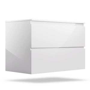 Blumfeldt Johnstone, umývadlo a skrinka do kúpeľne, 80 cm, keramické umývadlo, zatváranie Soft-Close vyobraziť