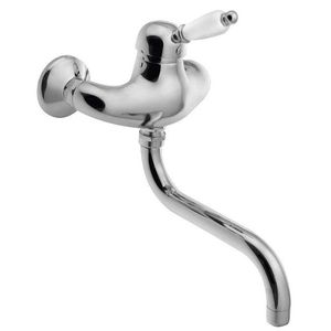 SAPHO - KIRKÉ WHITE nástenná batéria, biela páčka, chróm KI15BC vyobraziť