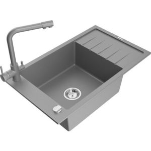 MEXEN/S MEXEN/S - Elias granitový drez 1-miska vrátane batérie Duero, šedý 6511-71-671600-71 vyobraziť