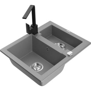 MEXEN/S MEXEN/S - Carlos granitový drez 1.5 vrátane batérie Rita, šedá 6518-71-670300-70 vyobraziť