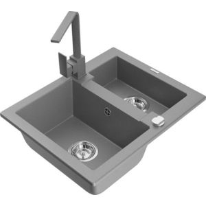 MEXEN/S MEXEN/S - Carlos granitový drez 1.5 vrátane batérie Rita, šedá 6518-71-670300-71 vyobraziť